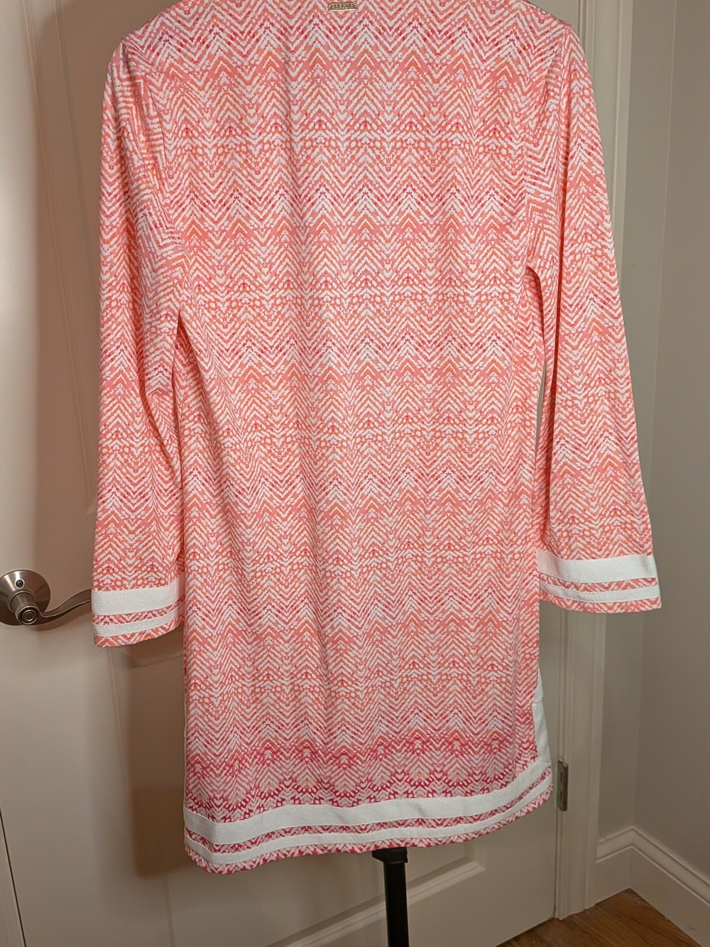 Cabana Life Coral and White Tunic Dress - Picture 5 of 5